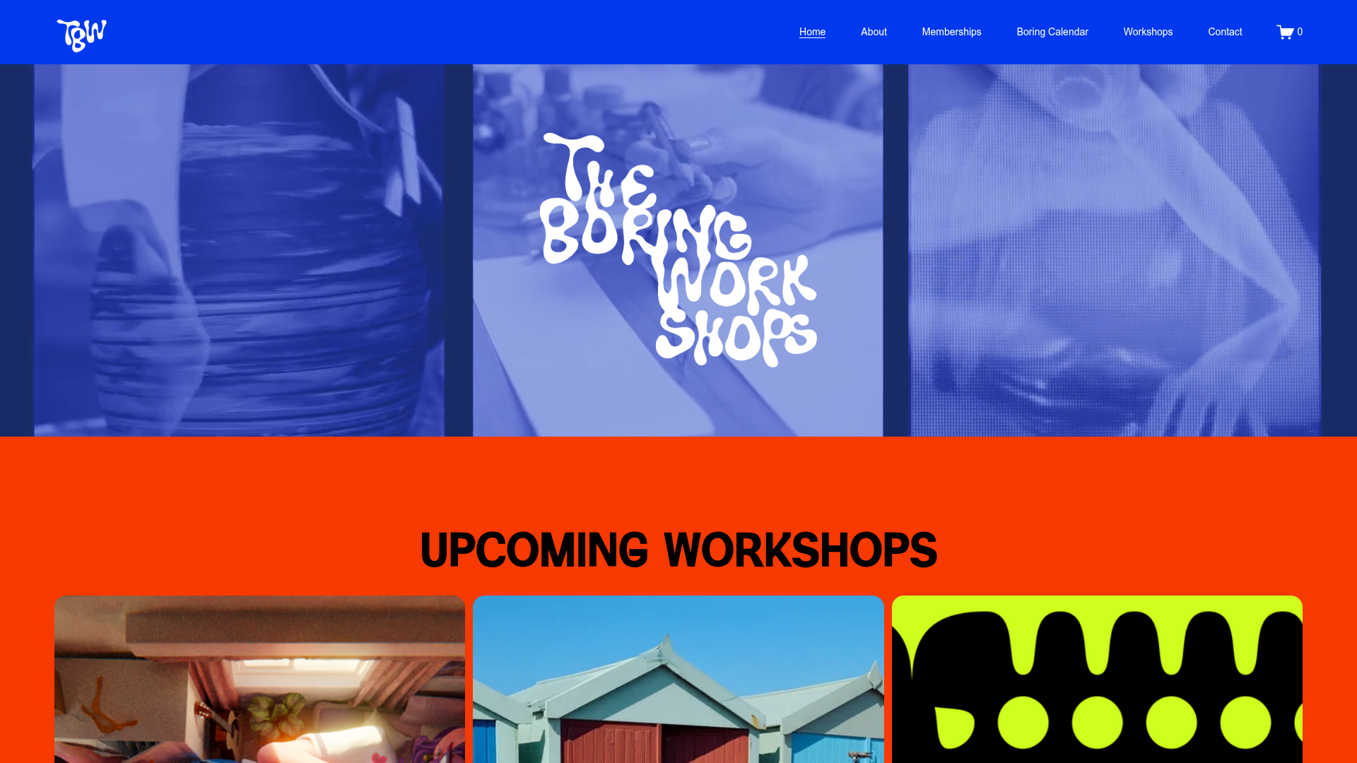 Homepage screenshot of www.boringworkshops.com, Boring Workshops, The stuff nobody teaches operators.